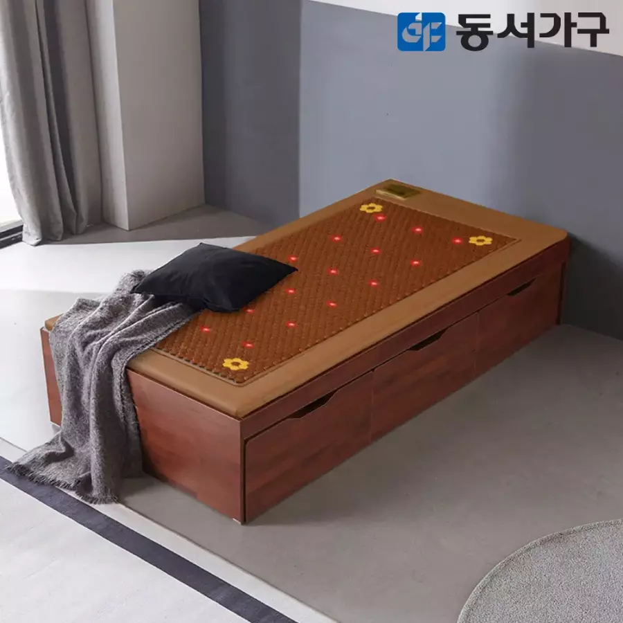 동서가구 힐튼 럭셔리 대용량 서랍형 무헤드 수납 보료침대 S