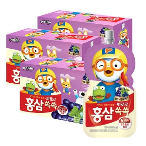 건강마을 팔도 뽀로로 홍삼쏙쏙 포도 블루베리 100ml (30개)