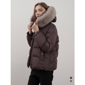 세정 인디안 여성복 //레귤러핏 폭스후드 다운MDBKD5WA351_GM