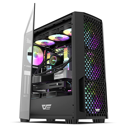 darkFlash DF2100 MESH RGB 강화유리 (블랙)_이미지