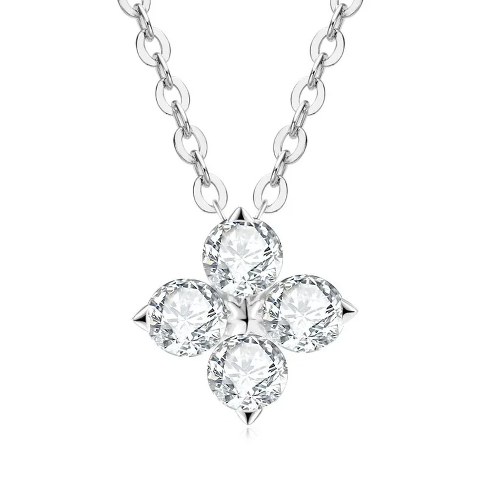 스털링 925 목걸이 0.4cttw Moissanite 펜던트 트렌_이미지