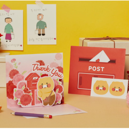 아트프린팅 카카오프렌즈 춘식이 카네이션 입체카드이미지입니다. 누르면 해당 게시물로 새창이동합니다.