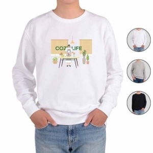 라이프스타일 기모맨투맨 집콕 eight WFG2HUU_이미지