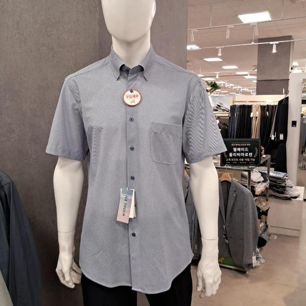 세정 트레몰로 HC09 반팔 셔츠 주 인디안 여름 블루 드레스 셔츠 TS5M2171 S33148266