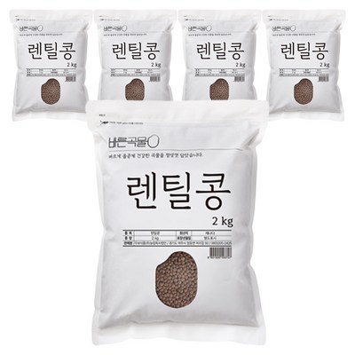 두보식품 바른곡물 렌틸콩 (2kg,5개)_이미지