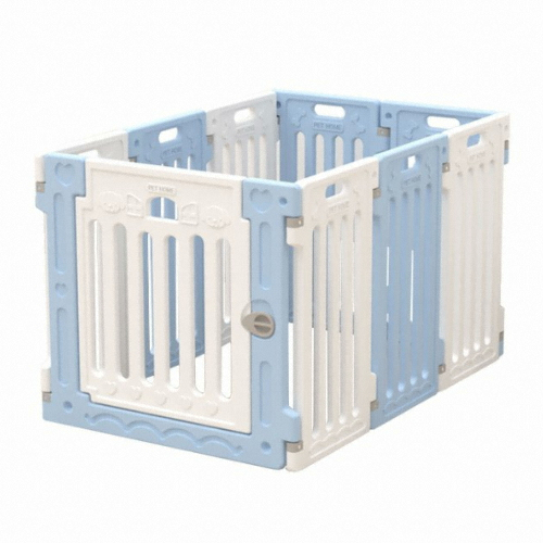 [불명] 펫홈 강아지 펜스 블루&화이트 65cm (9P)