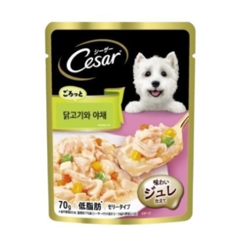 시저 파우치 닭고기와 야채 70g (1개)_이미지