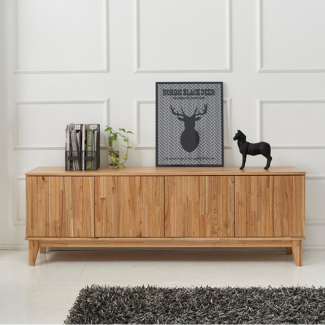 로쏘 핏츠 참죽나무 높은 1단 거실장