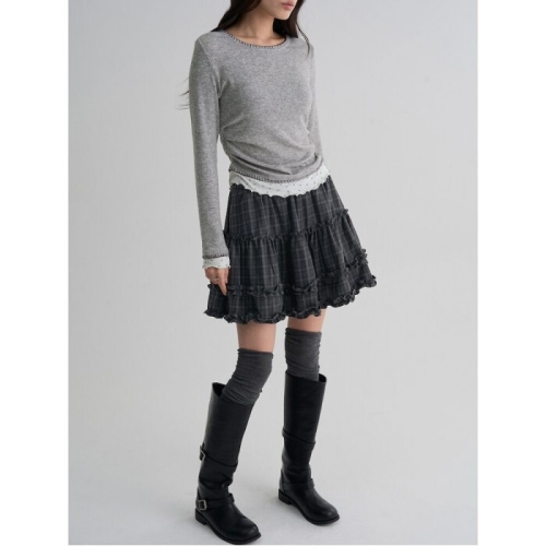 에잇세컨즈 꼬물이 핸드스티치 티셔츠 그레이 356241SM23