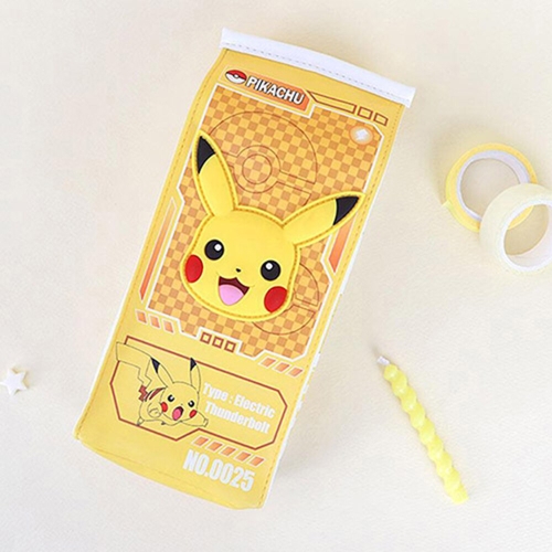 포켓몬스터 피카츄 캐릭터 우유팩 파우치 봉제필통 778217 피카츄 캐릭터 우유팩 파우치 봉제필