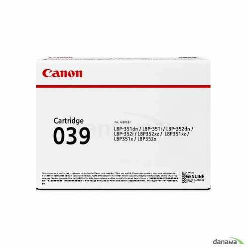 Canon  정품 CRG-039BK 검정