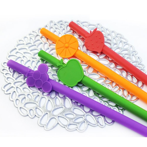 아가프라 과일 실리콘 빨대 [1개]