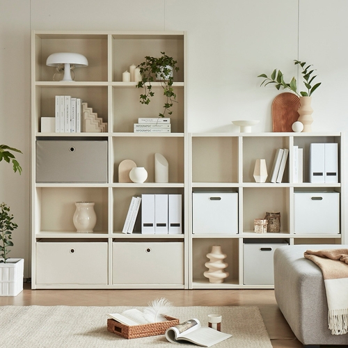 한샘 샘 폴리 수납바스켓 와이드 + 뚜껑 세트 (1개)_이미지