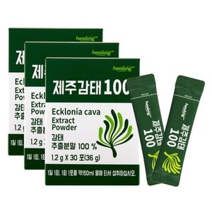 힐링 제주 감태 추출물 분말100% 30포X2개 가루 차 후코이단 수면 숙면 깊은 잠 효능 씨놀 천연 영양제 먹는법_이미지
