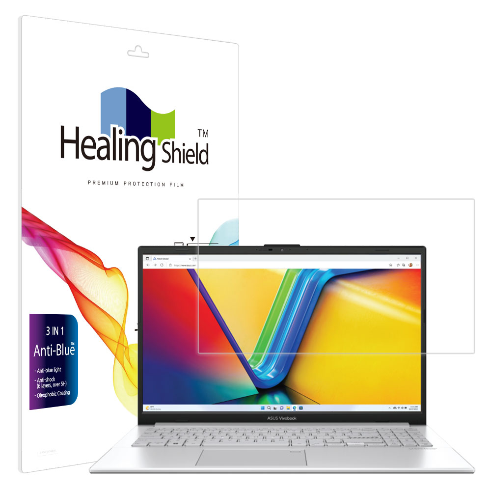 폰트리 힐링쉴드 ASUS 비보북 고 15 OLED E1504F 블루라이트차단 액정보호필름_이미지