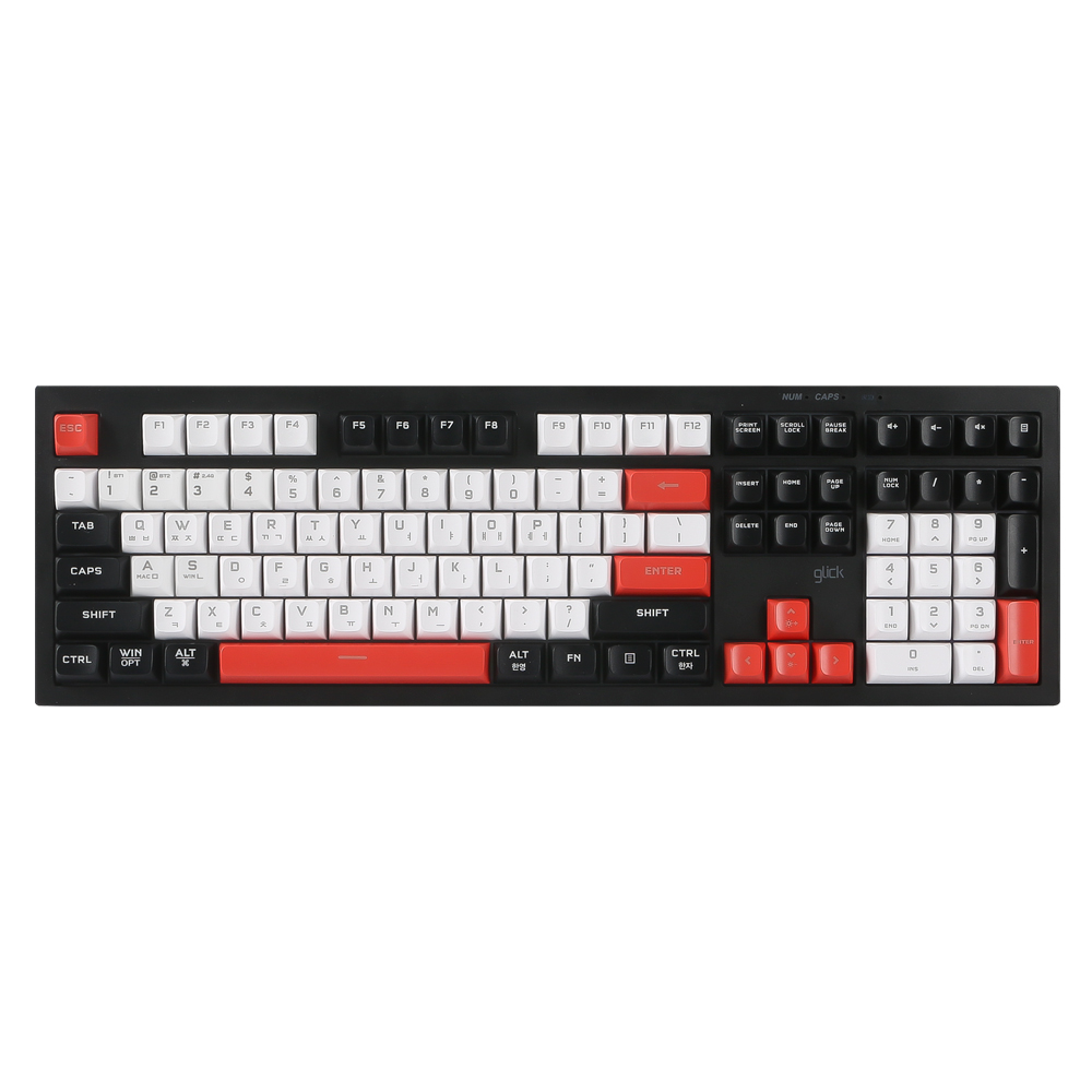 지클릭커 OFFICEPRO WK50 사일런스 M RGB 무소음 방수 무선 블루투스 108 (Poker)_이미지