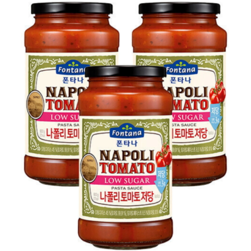 폰타나 나폴리 토마토 저당 파스타소스 600g (3개)_이미지