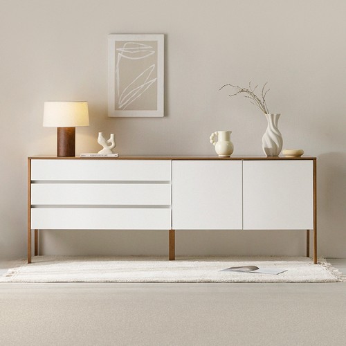 웰퍼니쳐  체스키 우드보드 높은 거실장 1800