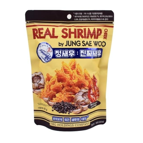 정새우 진짜새우 베이크드갈릭 블랙페퍼 60g (6개)