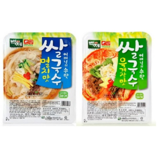 백제 쌀국수 멸치맛 92g+육개장맛 92g (10개)_이미지