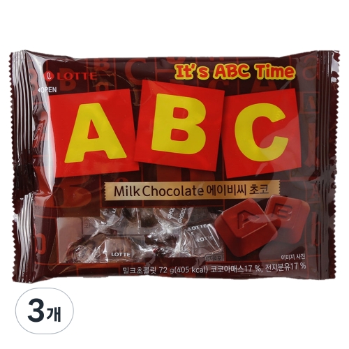 에이비씨 초콜릿 72g 3개