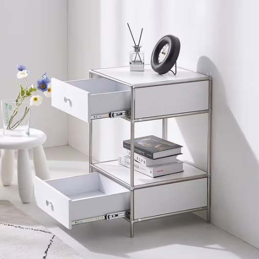 나무뜰 마린 E0자재 미드센츄리 콘솔 모듈 협탁 400_이미지