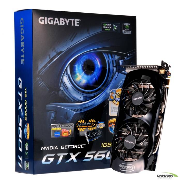 GIGABYTE 지포스 GTX560 Ti UDV Over D5 1GB WINDFORCE 2X_이미지