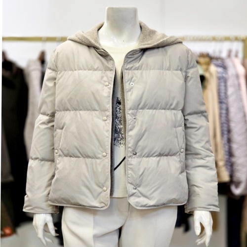 니트 후드 덕다운 패딩 AJ4DW5900