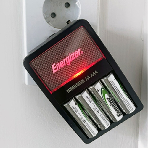 4구 AA 충전식 건전지 4개 충전기 세트