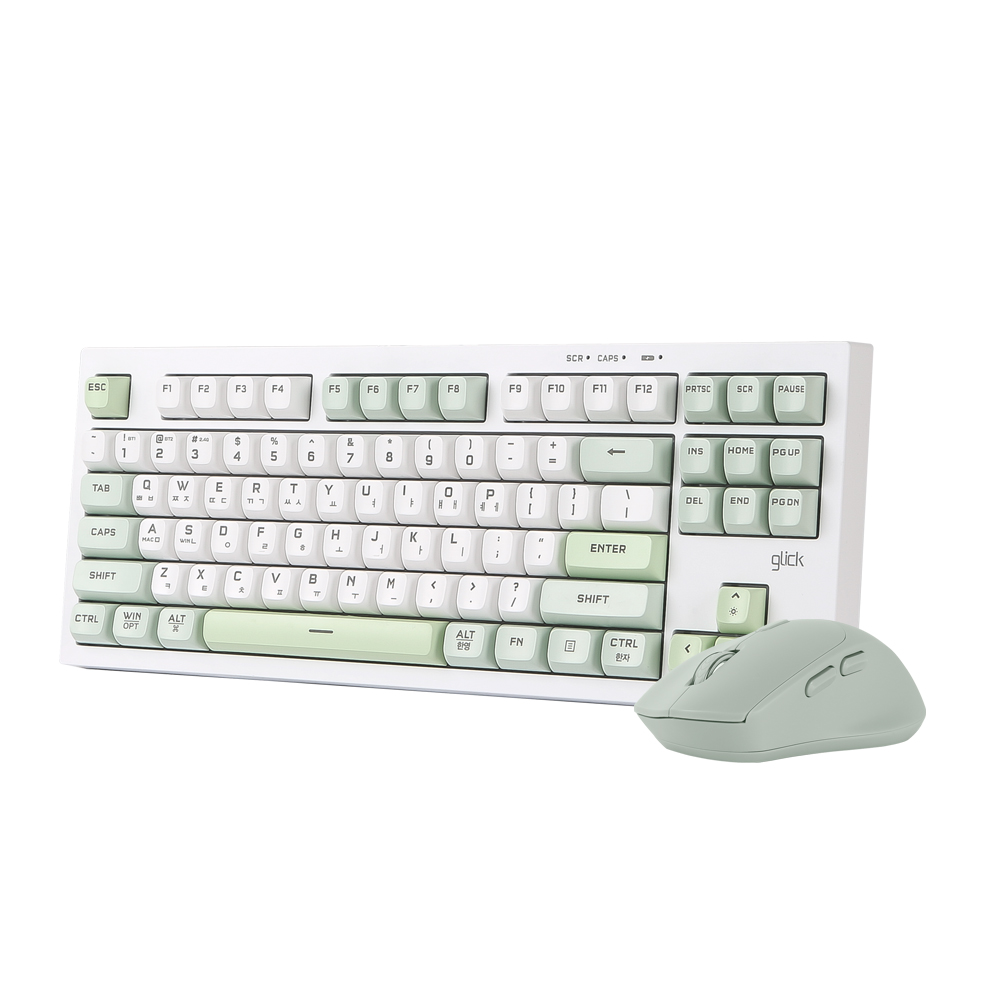 지클릭커 OFFICEPRO WMK50 사일런스 M 87 무선 키보드 마우스 세트 (Greenwich, RC1)_이미지
