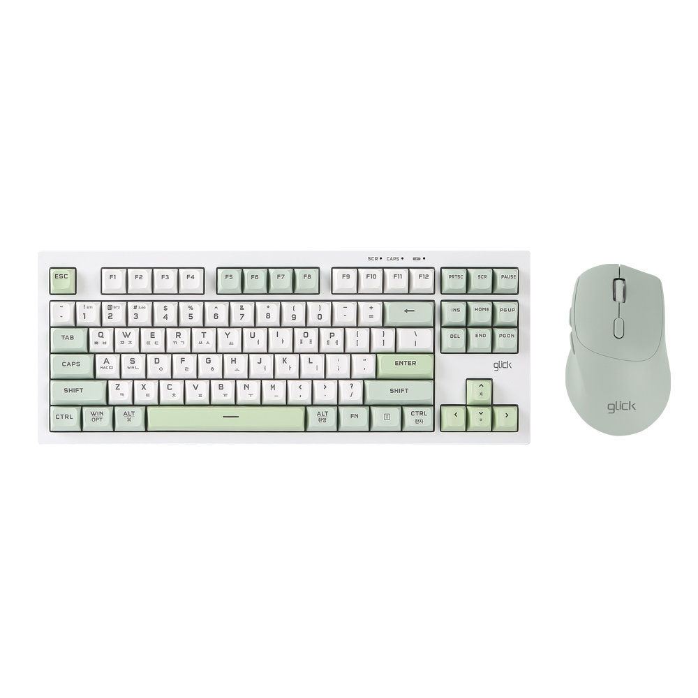 지클릭커 OFFICEPRO WMK50 사일런스 M 87 무선 키보드 마우스 세트 (Greenwich, RC1)_이미지