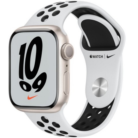 APPLE 워치 시리즈7 41mm 스타라이트 알루미늄 (나이키 스포츠밴드)_이미지