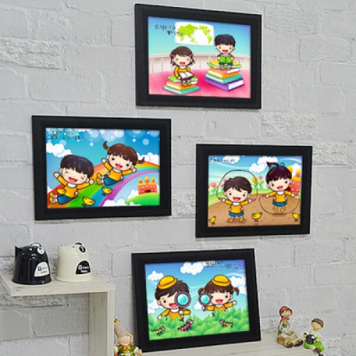 아트박스 cz133-어린이천사들 의취미활동인테리어액자