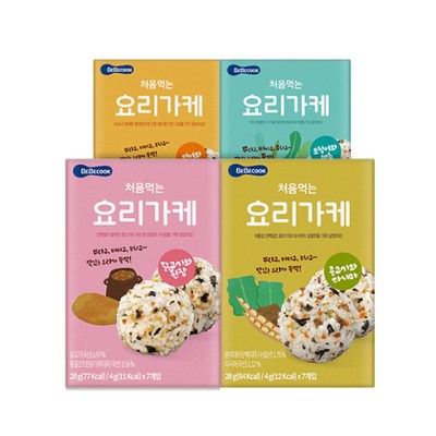 처음먹는 요리가케 4종세트 요리가케4BOX크림새우와버섯 4개