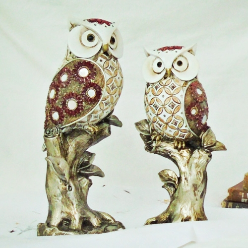 [불명] 레드 부엉이 세트 장식소품/미니어쳐/장식인형