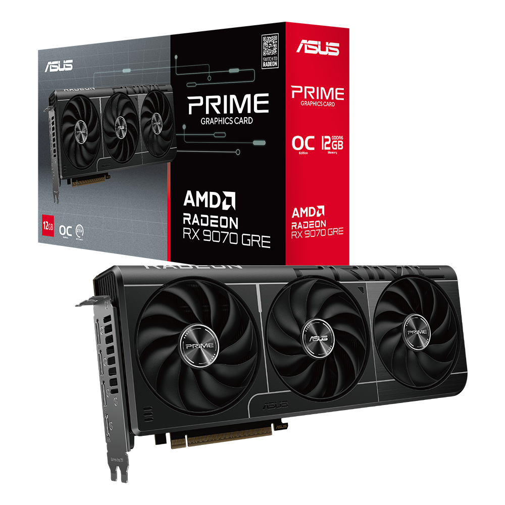 ASUS PRIME 라데온 RX 9070 GRE EVO OC D6 12GB 대원씨티에스_이미지