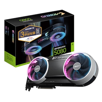 GIGABYTE <b>AORUS</b> 지포스 RTX 5080 INFINITY D7 16GB 피씨디렉트