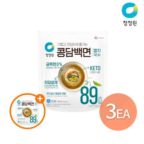 대상 청정원 두부로만든 멸치국수 콩담백면 404g (4개)