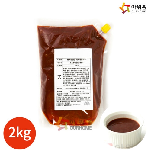아워홈 행복한맛남 바베큐용 소스 2kg (1개)_이미지