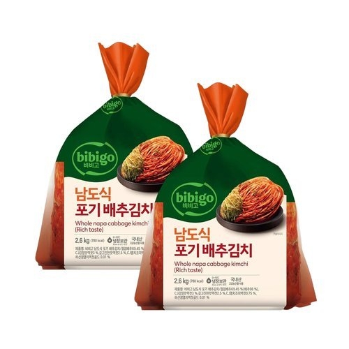 비비고 남도식 포기배추김치 2.6kg (2개)_이미지