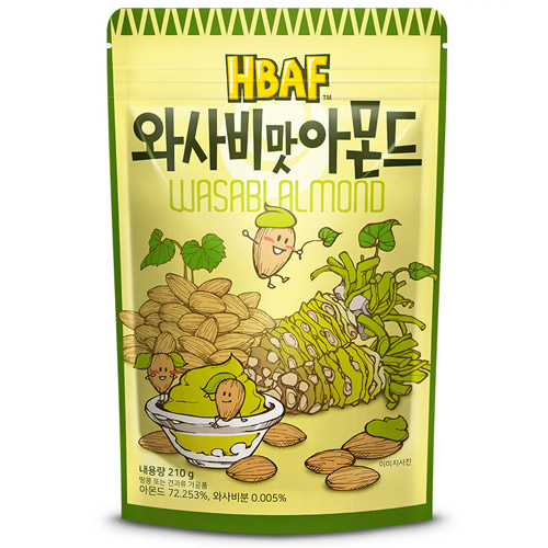 HBAF 와사비맛 아몬드 210g (3개)