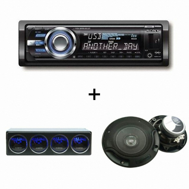 SONY CDX-GT690UI (단품, 레벨미터, 스피커)_이미지