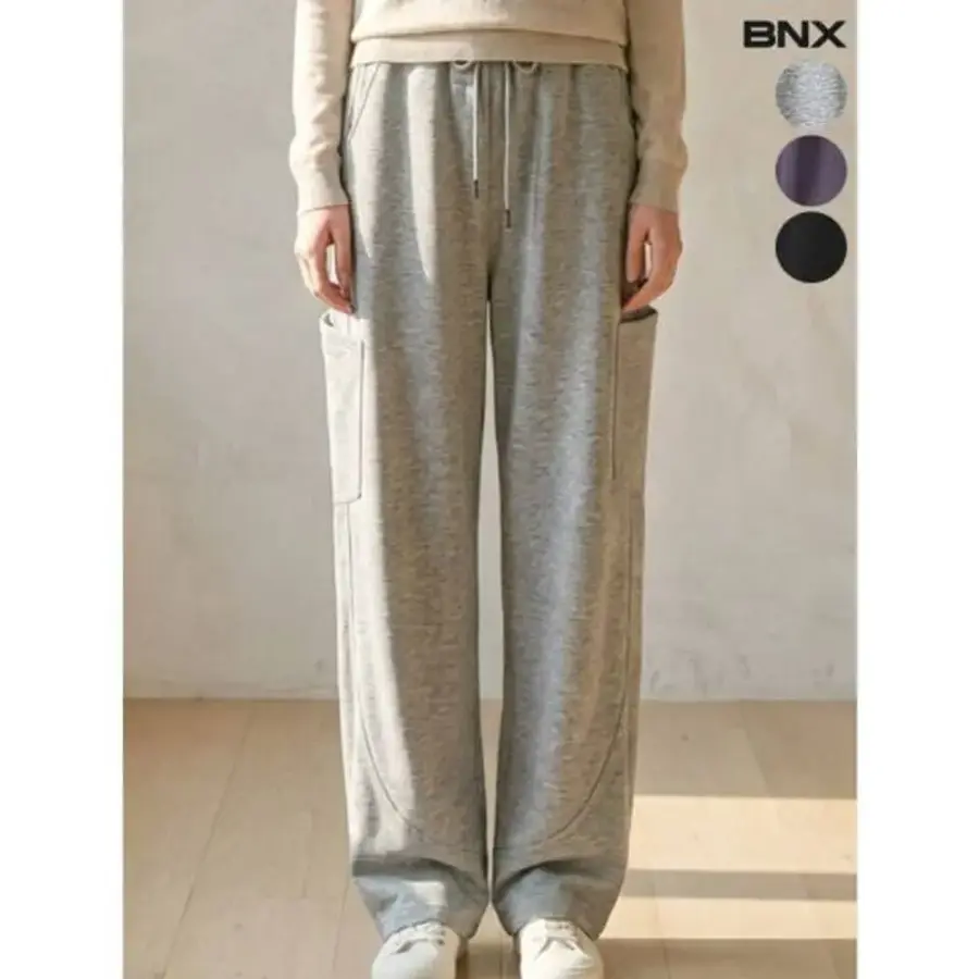 비엔엑스여성 밴딩 절개 디테일 카고 팬츠2318560