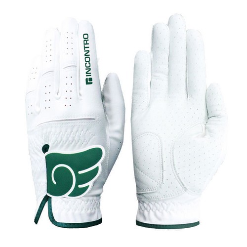 인콘트로 엔젤 윙 스킨핏 반양피 골프장갑+손등토시 세트 (2개)_이미지