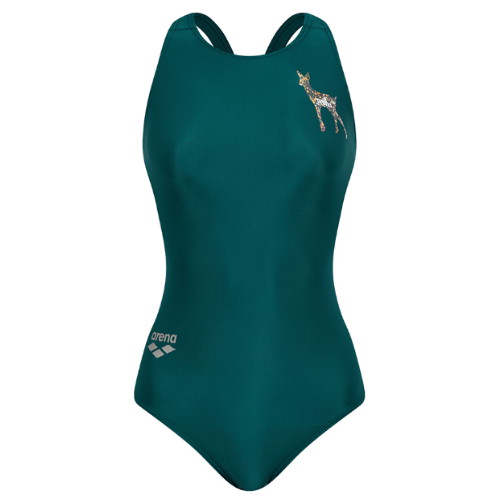 아레나 여성 디어베어 선수 원피스 레이서백 A4FL1CO01GRN