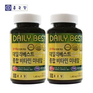 종근당 데일리베스트 종합비타민미네랄 180정x2개 12개월분