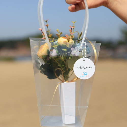 S 미니 조화 꽃다발 러난시리즈 +에칭 미니화병 포함