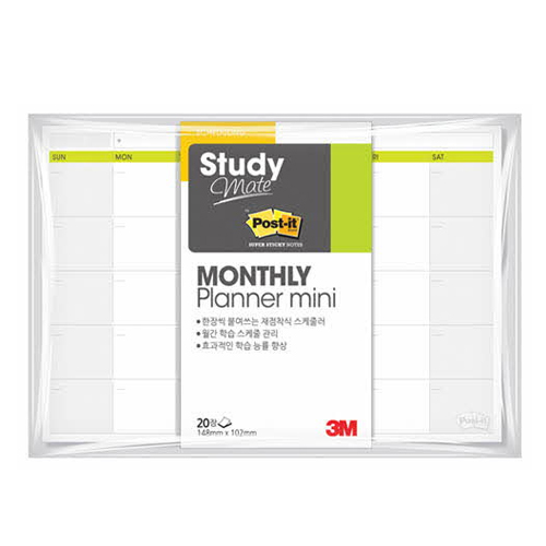 3M 포스트잇 스터디메이트 먼슬리플래너