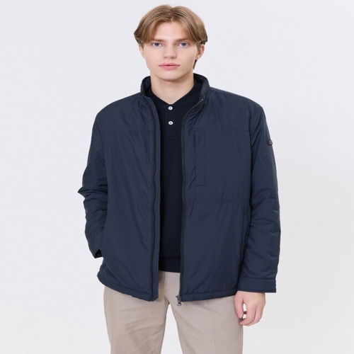 헤지스 남성 네이비 절개장식 패딩점퍼_WHJU4D332N3_이미지