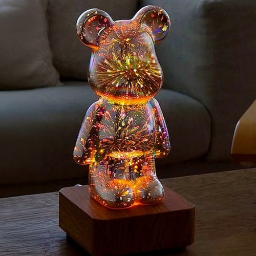 레토GMS LED 3D 불꽃놀이 곰돌이 무드등_이미지